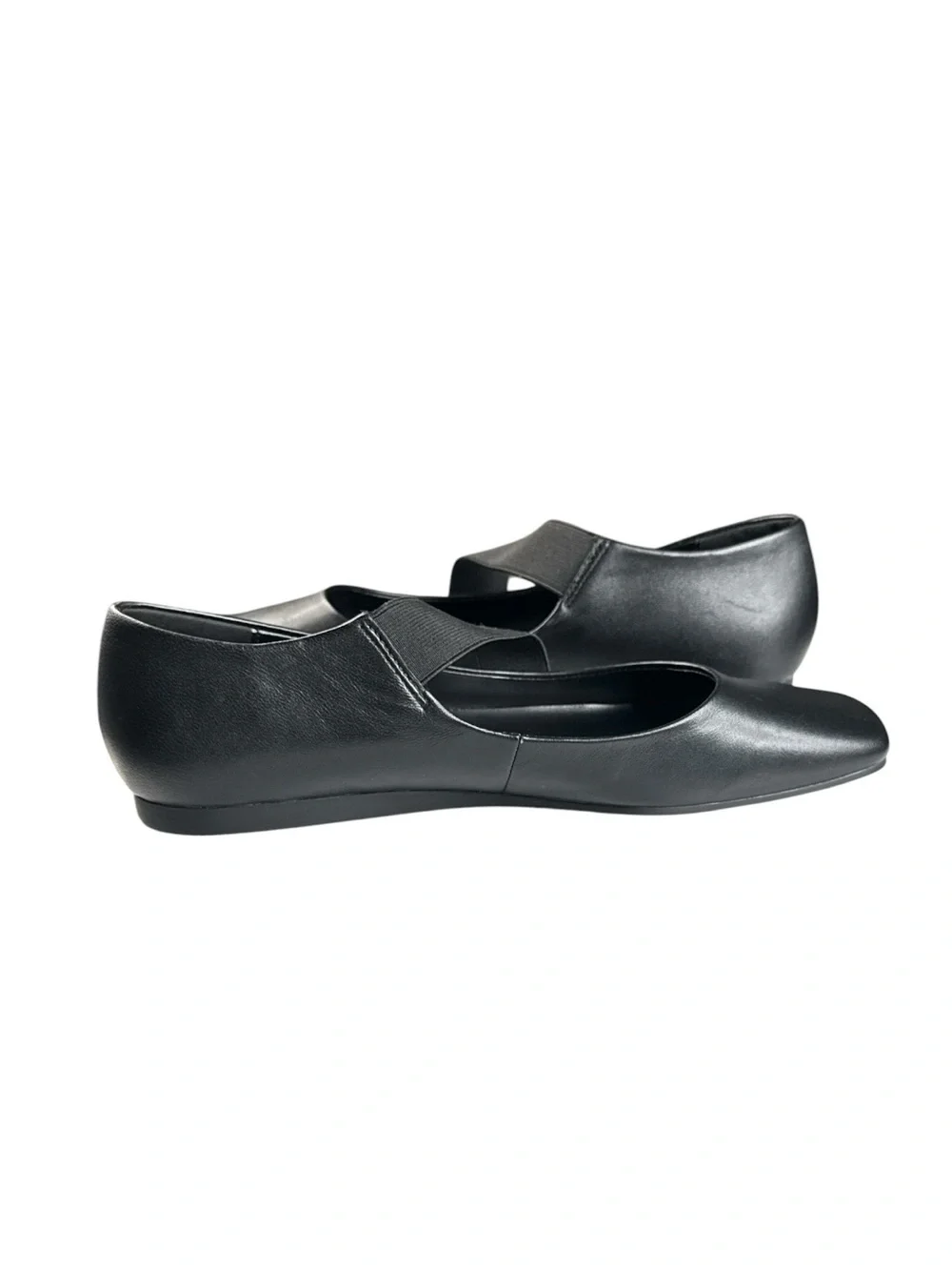 BLONDO BRIELLE BLACK LEATHER WATERPROOF SQUARE TOE BALLET FLATS SIZE 9